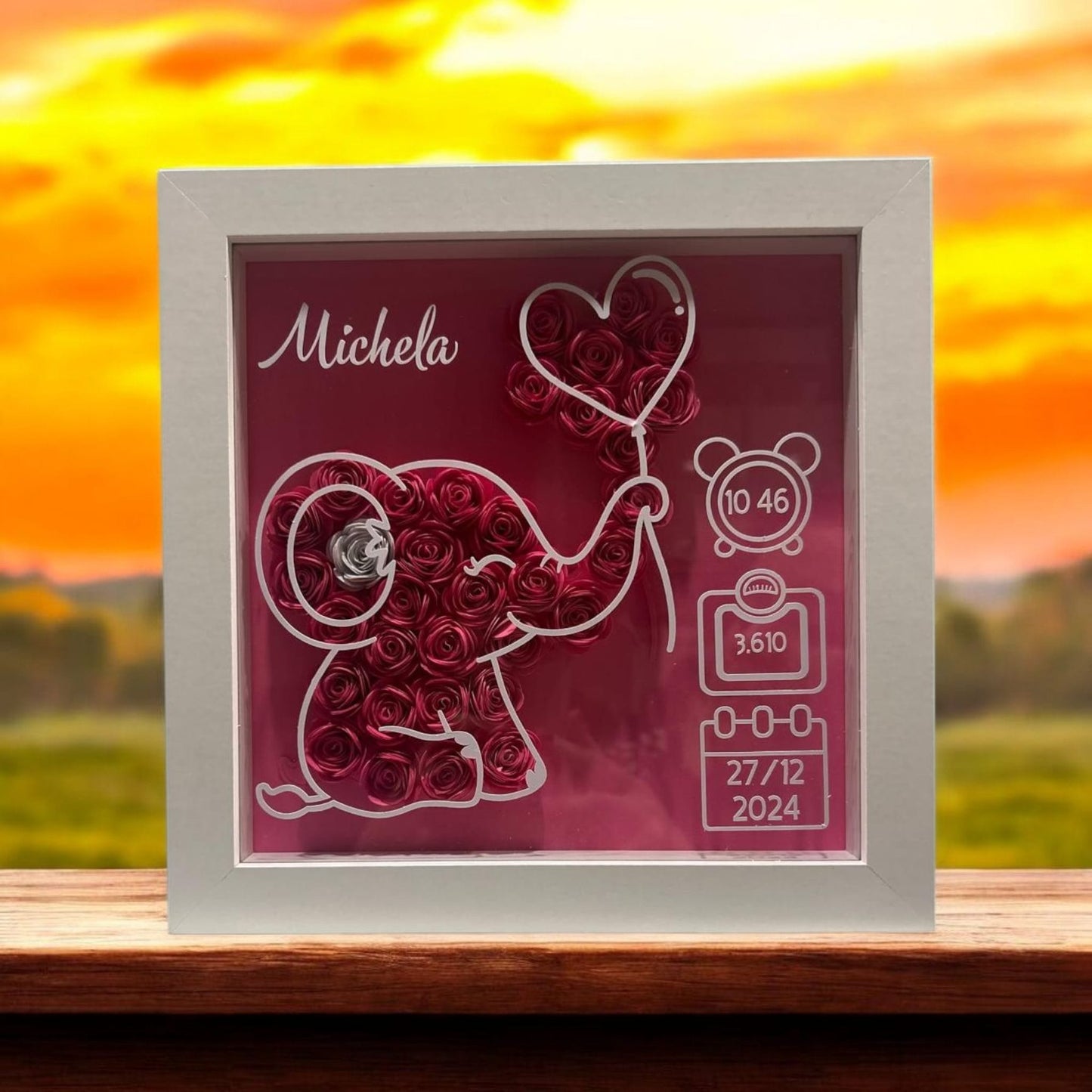 Shadowbox evento nascita con elefante. - #intreccio_lia#