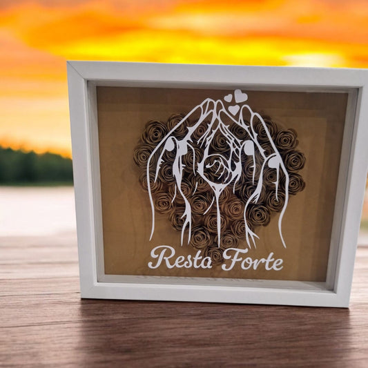 Shadowbox mamma e figlio. - #intreccio_lia#